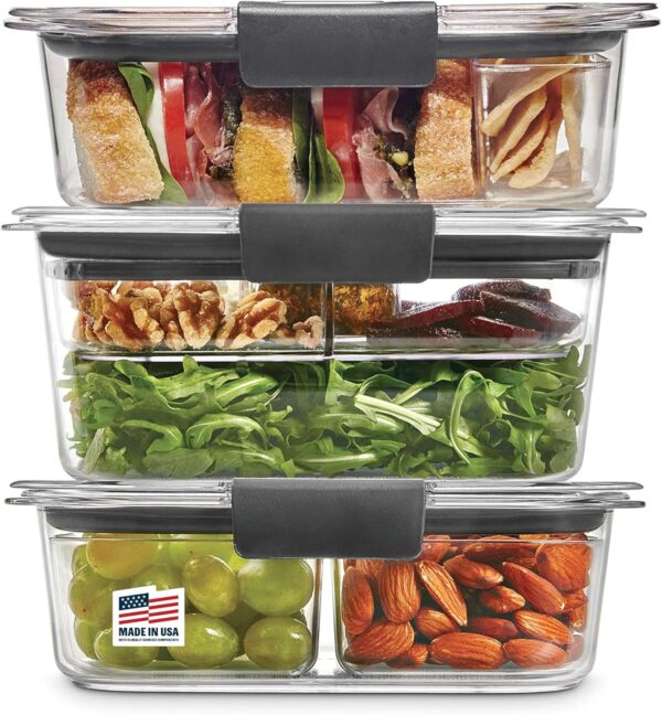 Rubbermaid Brilliance Food Storage Containers BPA Free Airtight Lids Ideal for Lunch Meal Prep & Leftovers Set of 5 (3.2 Cup) - Image 16